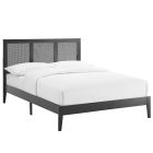Modway Sirocco Rattan and Wood Full Platform Bed