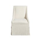 Modern Townsend Castered Dining Chair  in Cream