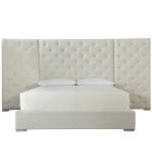 Modern Brando Bed with Panels in Quartz