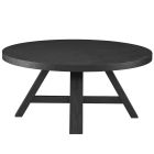 Modern Farmhouse Round Cocktail Table in Charcoal
