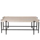 New Modern Theron Cocktail Table in Travertine 