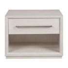 New Modern Astrid Drawer Nightstand in White Oak