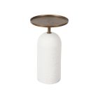 New Modern Sienna Martini Table in White Plaster