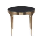 New Modern Scarlett End Table in Black Granite