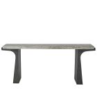New Modern Quill Console Table in Dark Bronze