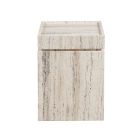 New Modern Daxton Accent Table in White Travertine