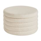New Modern Obi Storage Ottoman in Cream