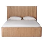 New Modern Walker Panel Bed in Natural Oak