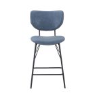Owen Upholstered Stool in Slate 