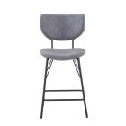 Owen Upholstered Stool in Grey 