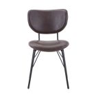 Owen Upholstered Chair in Dark Brown 
