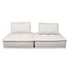 Diamond Sofa Platform 2-Piece Square Modular Lounger in Light Sand Fabric w/ Bolstered, Non-Skid Backrest