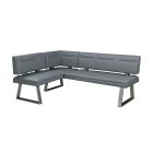 Chintaly Imports Rachel Contemporary Reversible Nook in Brushed SS