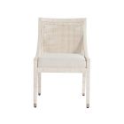 Weekender Longboat Dining Chair in White Rattan