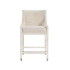 Weekender Longboat Counter Chair in White Rattan