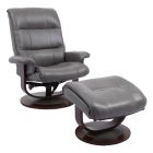 Knight Ice Manual Reclining Swivel Chair and Ottoman