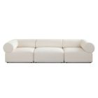 Diamond Sofa Zia 3PC Modular Sofa in Ivory Sherpa Fabric