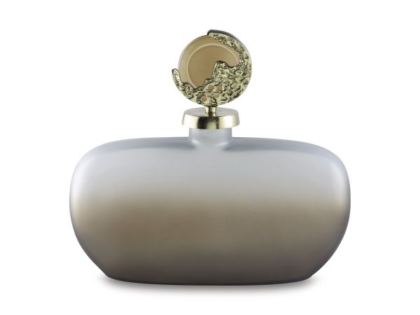 Ashley Furniture Acario Jar Wide in Taupe/Gold
