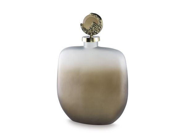Ashley Furniture Acario Jar in Taupe/Gold