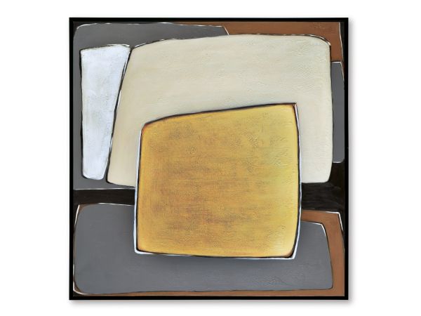 Ashley Furniture Actman Wall Art in Cream/Brown/Gray