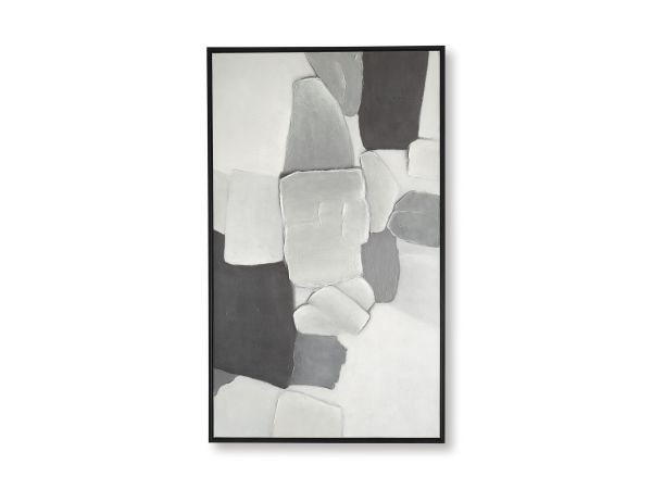 Ashley Furniture Adilson Wall Art in White/Gray/Black