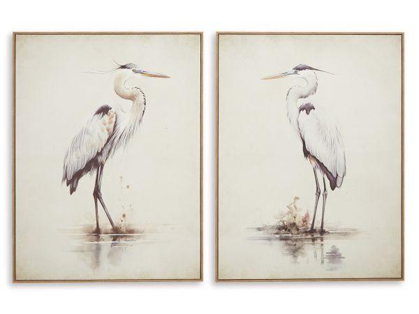 Ashley Furniture Aubinell Wall Art (Set of 2) in Beige