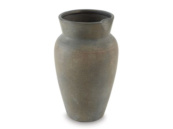 Ashley Furniture Brickmen Vase Small in Antique Gray