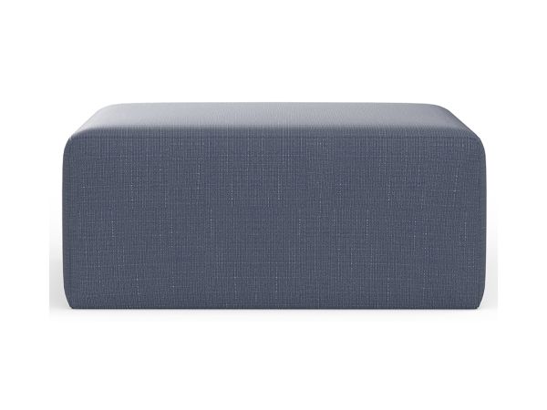 Cape May Cocktail Ottoman in Denim