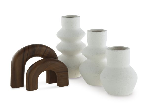 Ashley Furniture Carterworth Accessory Set (Set of 5) in White/Brown
