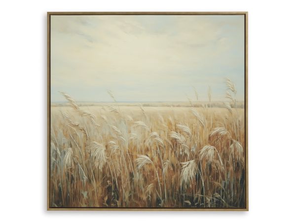 Ashley Furniture Dallrick Wall Art in Blue/Tan