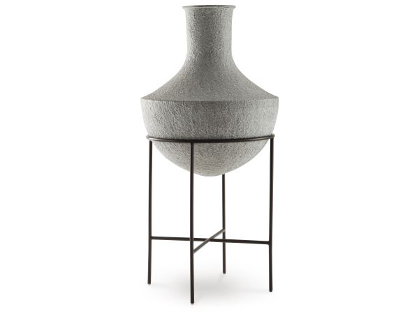 Ashley Furniture Estonbank Vase Big in Distressed Cream