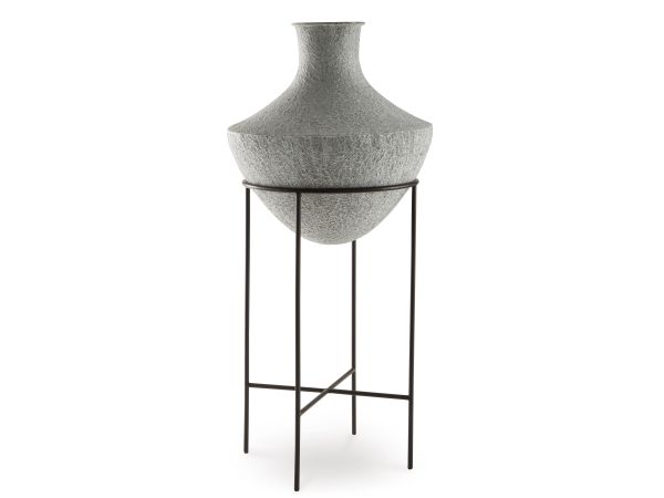 Ashley Furniture Estonbank Vase Small in Distressed Cream