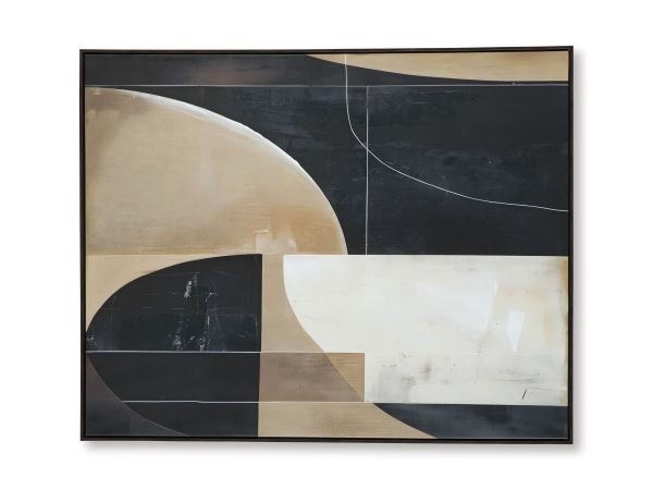 Ashley Furniture Ewanford Wall Art in Black/Brown/Tan