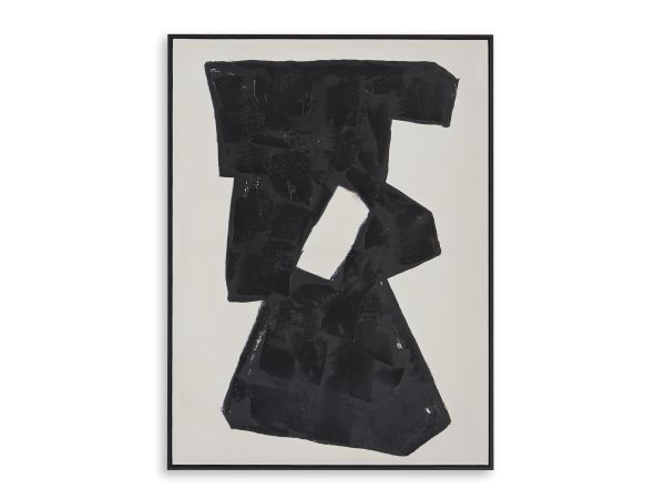 Ashley Furniture Garviery Wall Art in Black/Cream