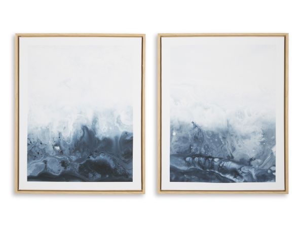 Ashley Furniture Holport Wall Art (Set of 2) in Blue/White