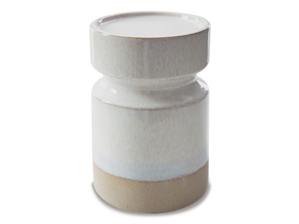 Ashley Furniture Hurston Candle Holder (Set of 3) in Ivory/Brown