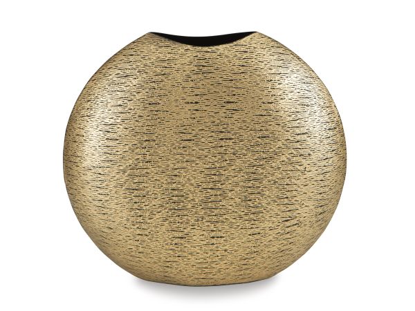 Ashley Furniture Iansboro Vase Small in Antique Gold