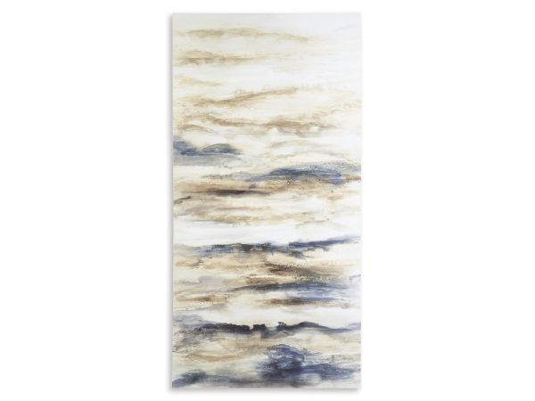 Ashley Furniture Joely Wall Art in Blue/Tan