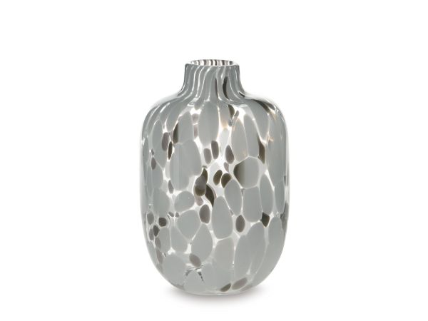 Ashley Furniture Keelton Vase Small in White/Taupe/Pink