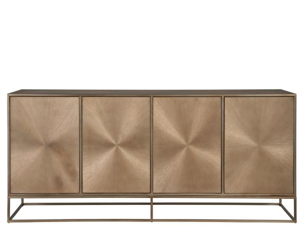 New Modern Fusion Credenza in Aged Brass