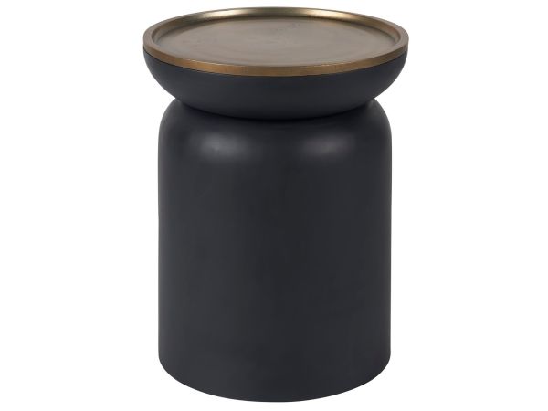 New Modern Marilyn End Table in White Satin Bronze