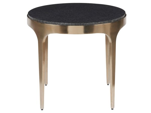 New Modern Scarlett End Table in Black Granite