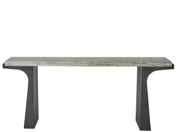 New Modern Quill Console Table in Dark Bronze