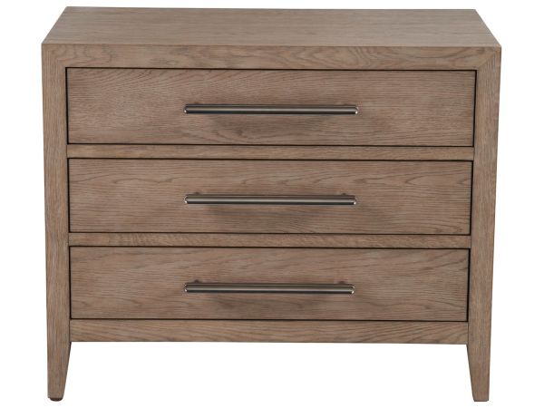 New Modern Cove Drawer Nightstand in Gray Oak