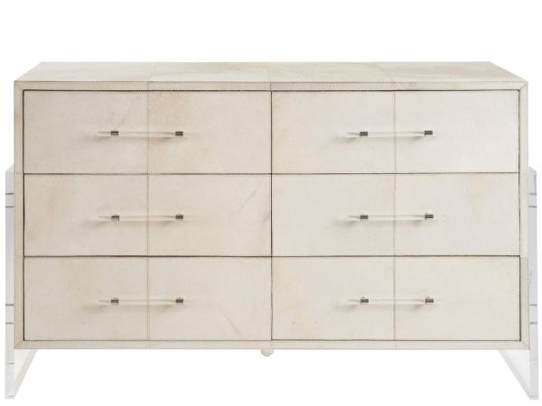 New Modern Lyra Six Drawer Dresser in Gray