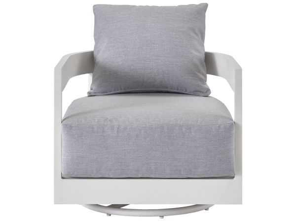 Coastal Living Outdoor South Beach Swivel Lounge Chair in Chalk