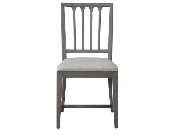Past Forward Slat Back Side Chair in Dove White