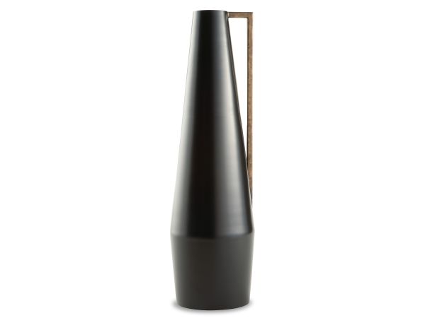 Ashley Furniture Pouderbell Vase Tall in Black/Gold
