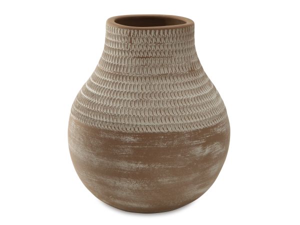 Ashley Furniture Reclove Vase Small in Distressed White