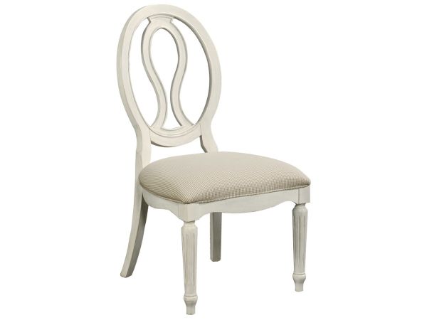 Summer Hill Pierced Back Side Chair in Cotton